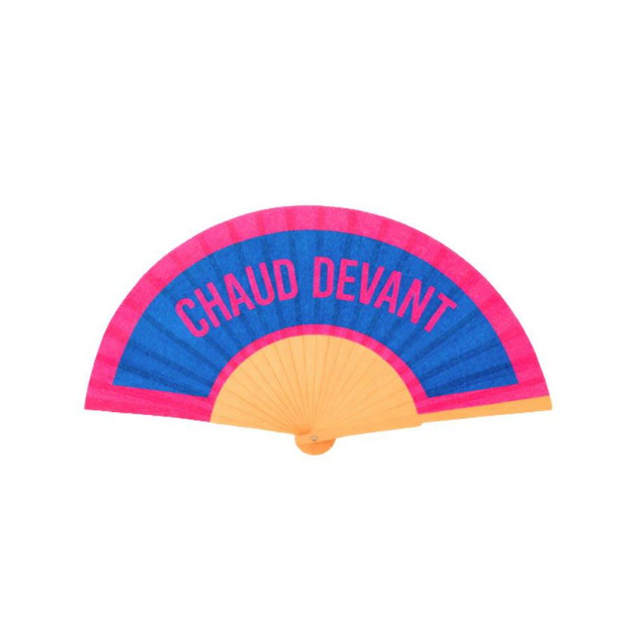 Eventail à message "Chaud devant"