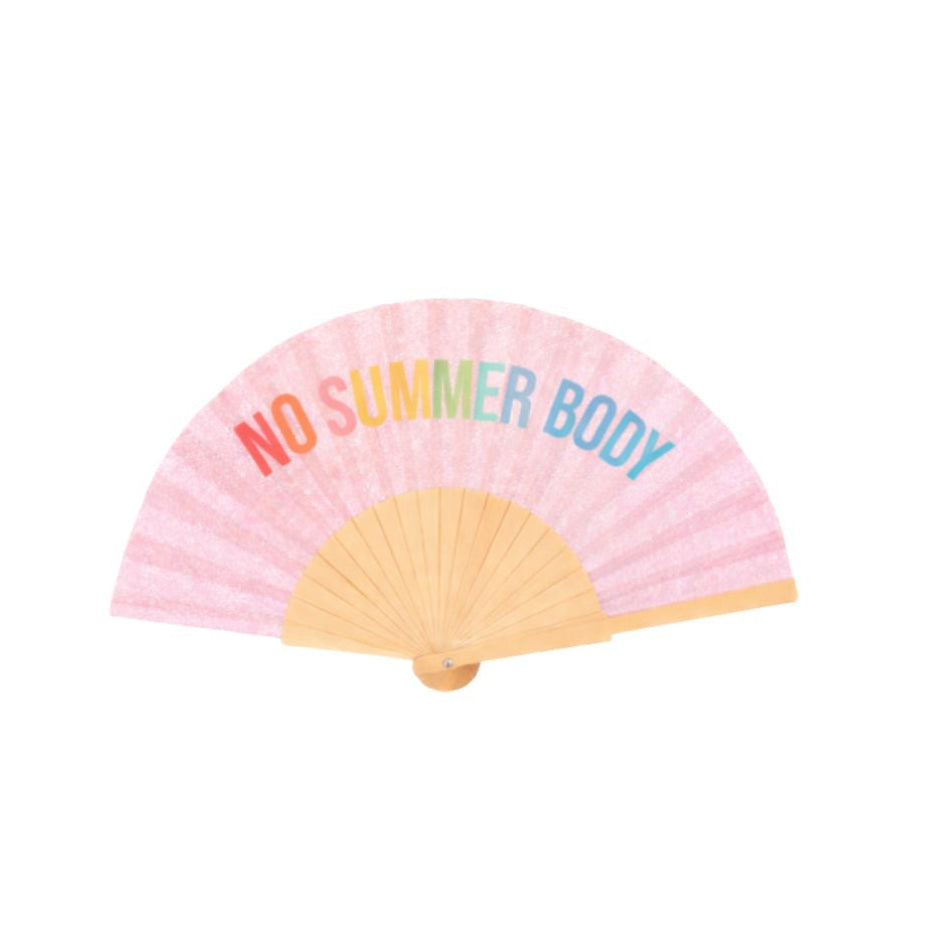 Éventail à message « No Summer Body »