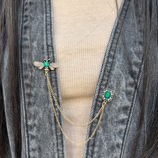Pin’s chaîne Émeraude vintage