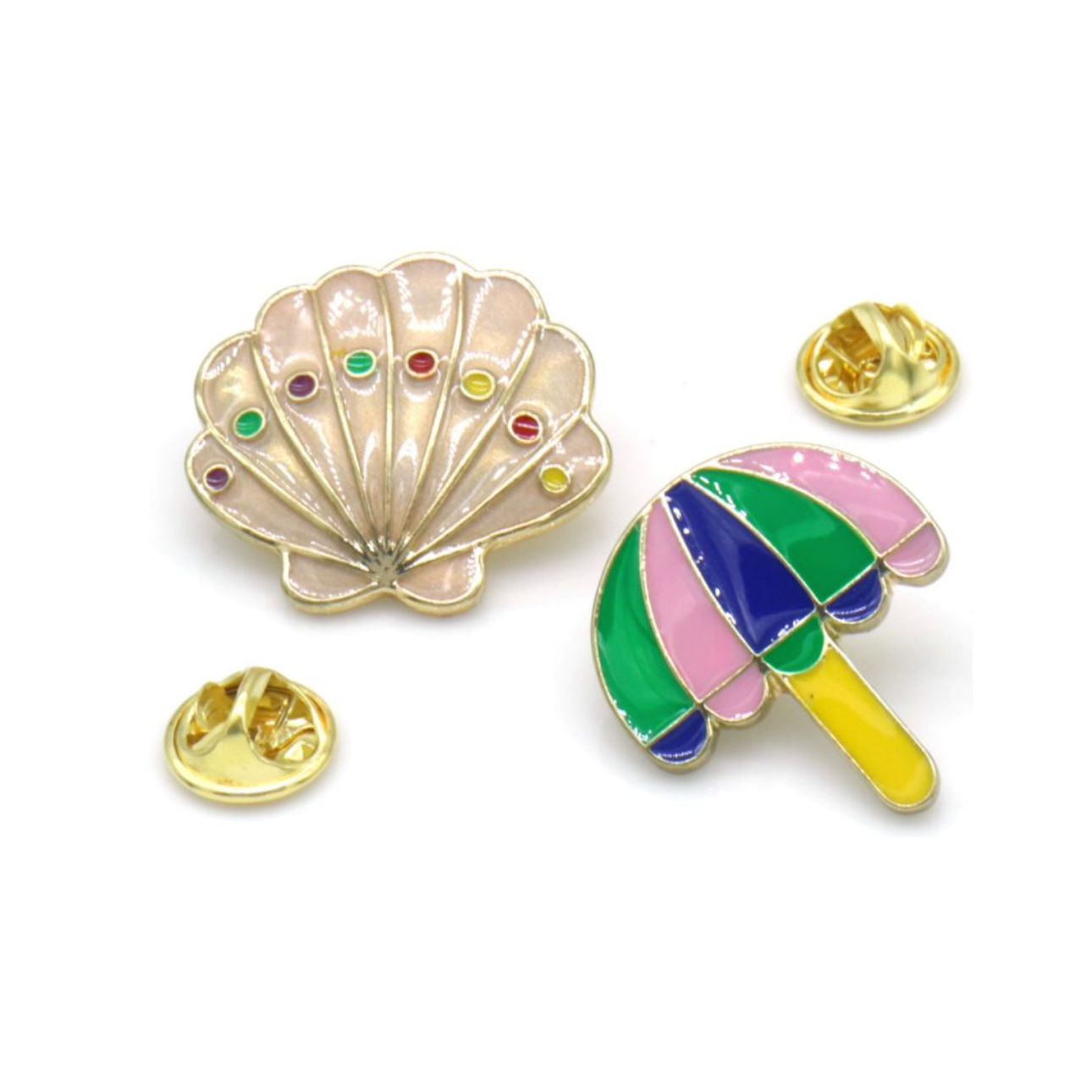 Pin’s Coquillage & Parasol – Duo Été