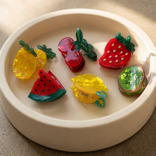 Mini pinces a cheveux fruités